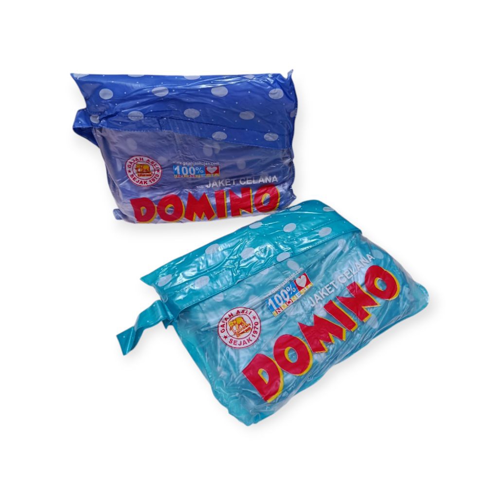 Jad Hujan Setelan Polkadot Jaket Celana Merk Gajah Domino/Jas Hujan Setelan Jaket Celana