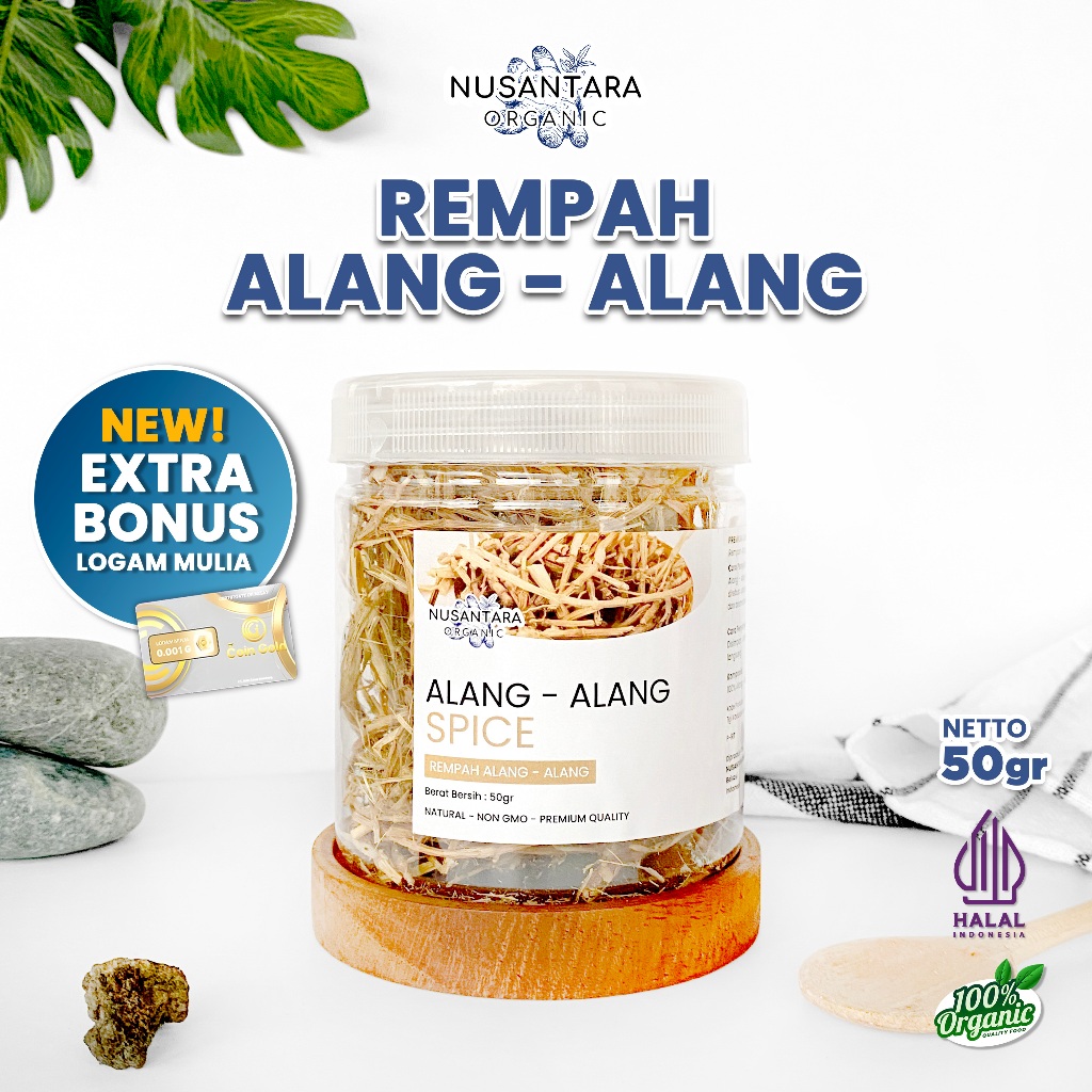 

Nusantara Organic Akar Alang Alang Kualitas Terbaik Cogon Grass Rempah Sehat Tradisional 50gr