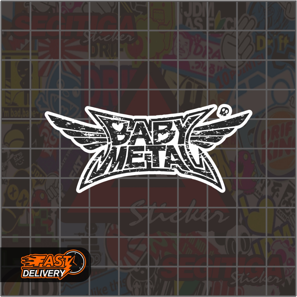 

Sticker Babymetal Ukuran 7 x 3 Cm