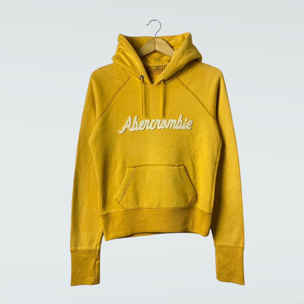 hoodie abercrombie kuning second