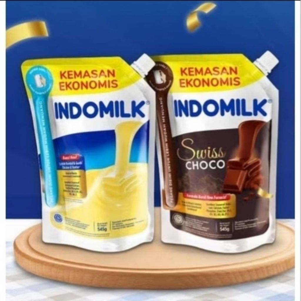 

Indomilk coklat susu kental manis kemasan pouch 545ml