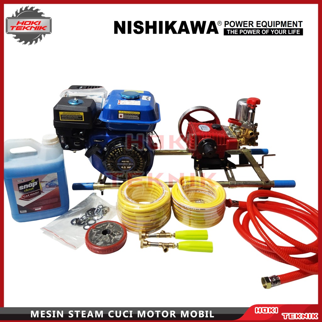 Mesin Steam Bensin Nishikawa GX 160 Cuci mobil motor
