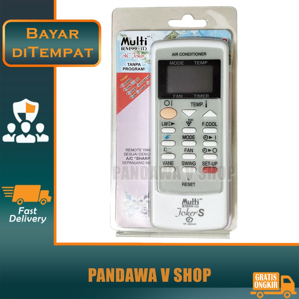 Jocker Remote AC Sharp Universal – Pengganti Remote Rusak / Hilang Semua Tipe AC Sharp