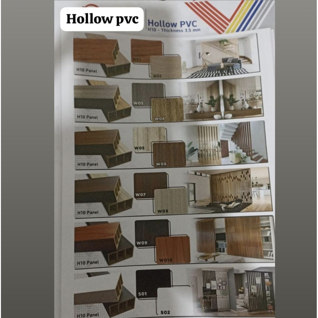 hollow pvc partisi sekat ruangan rumah