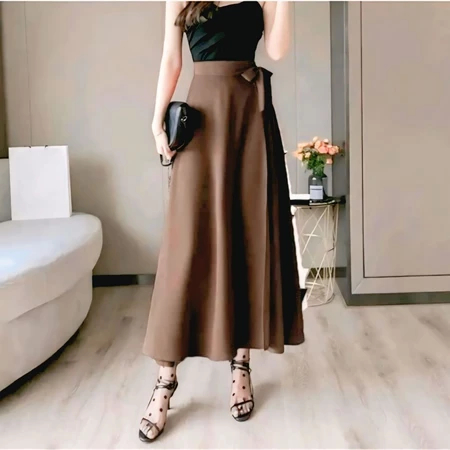 Rok Flare Wanita - Rok Lilit Wanita Masakini /  Rok wanita kekinian  / Rok panjang wanita casual