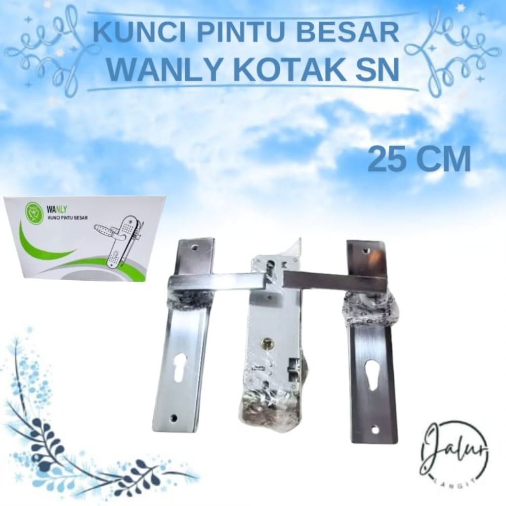 Kunci Pintu Besar / Slot Pintu Besar WANLY KOTAK SILVER