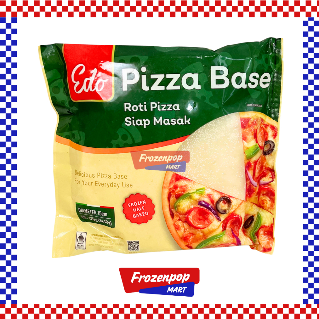 

Edo Pizza Base 120g / Edo Pizza Dough / Roti Pizza Siap Masak [INSTANT MALANG]