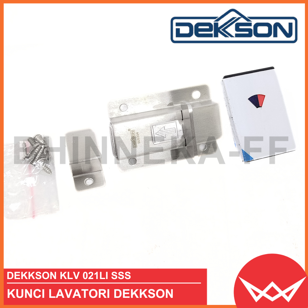 KUNCI LAVATORI DEKKSON KLV 021LI SSS / Kunci Slot Geser WC Dekkson
