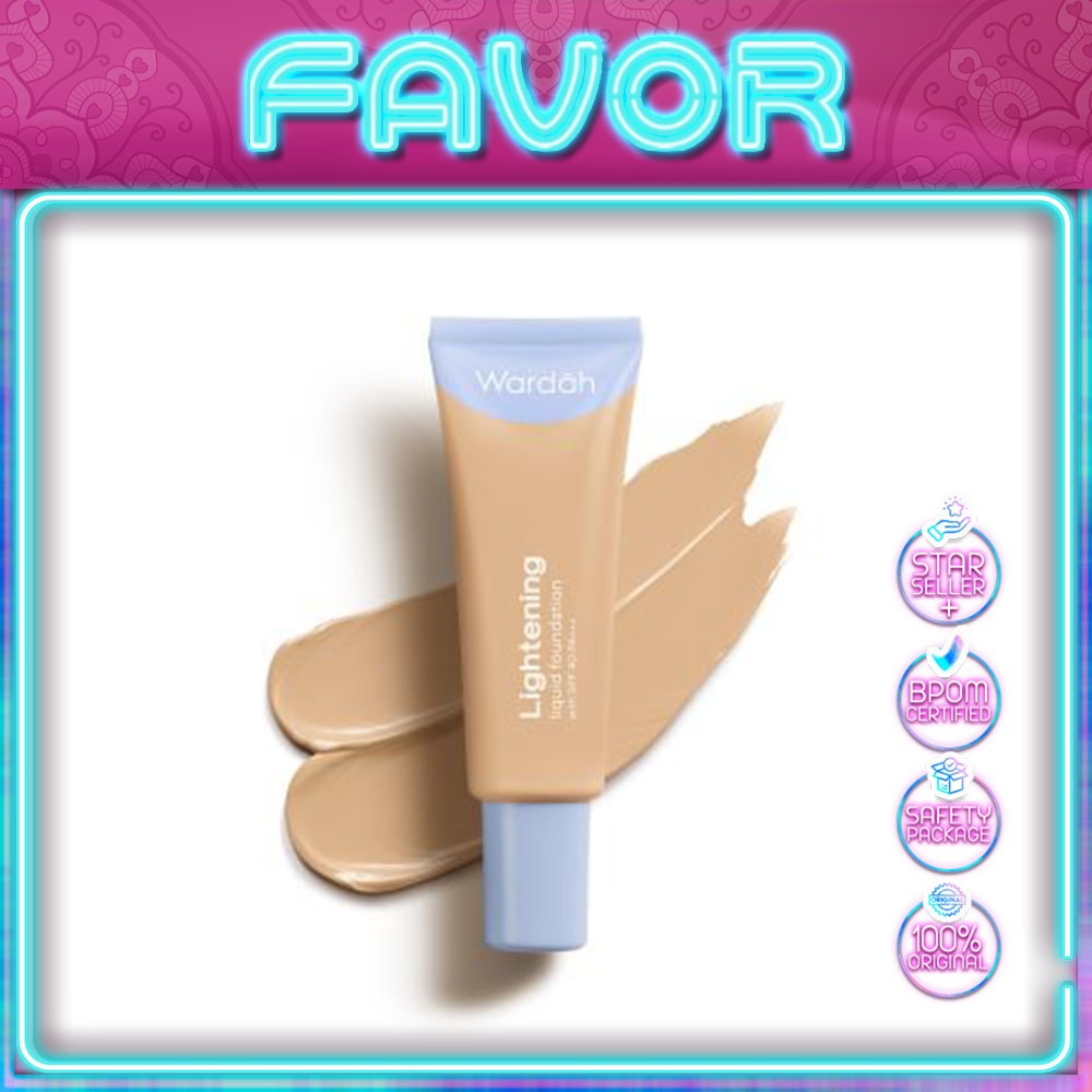 Wardah [SACHET] Lightening Liquid Foundation 6ML - Alas Bedak Mencerahkan dan Meratakan Warna Kulit 