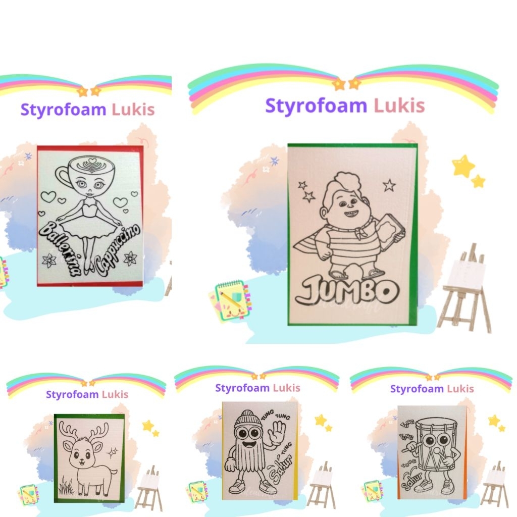 

STYROFOAM LUKIS MEWARNAI GAMBAR TERMURAH BERKUALITAS