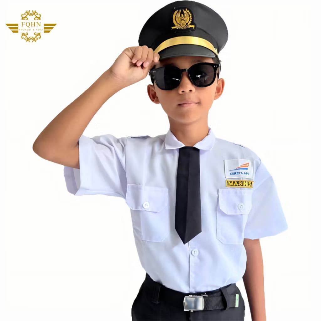 Baju Profesi Anak/Baju Masinis Anak Laki (Free Packing Kardus)