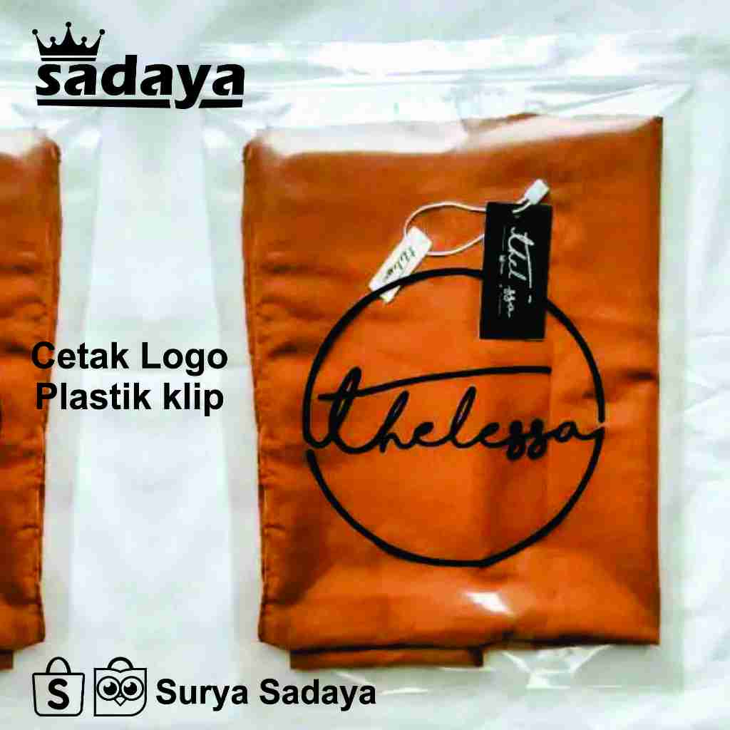 

cetak custom plstik klip 25x35 sablon logo custom plastik kemasan