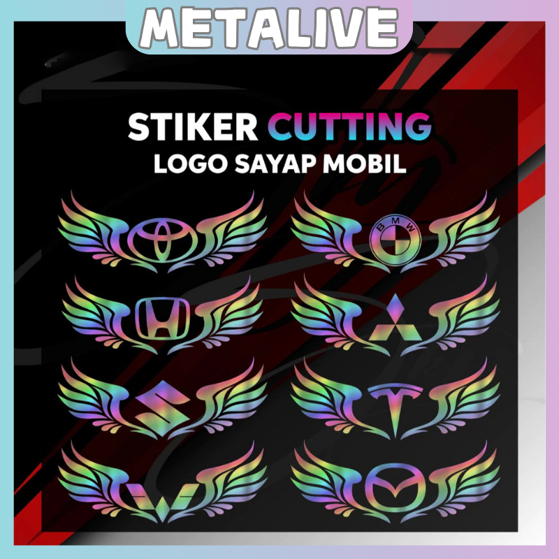 Logo Sayap Stiker Mobil Stiker Laser Mobil Reflektif Stiker Mobil Stiker Sayap Logo Mobil Hologram T