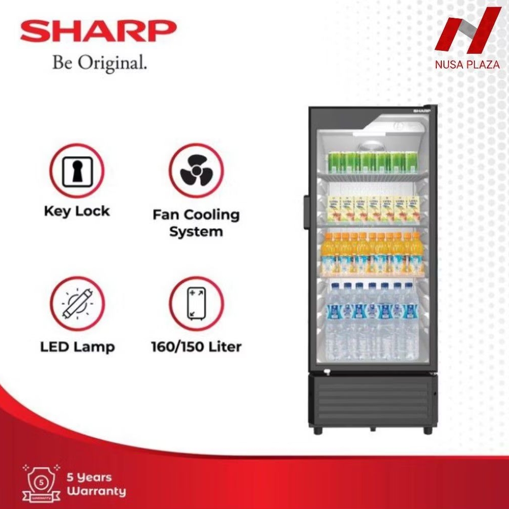 SHOWCASE SHARP 3 Rak 160 Liter SCH-170FS