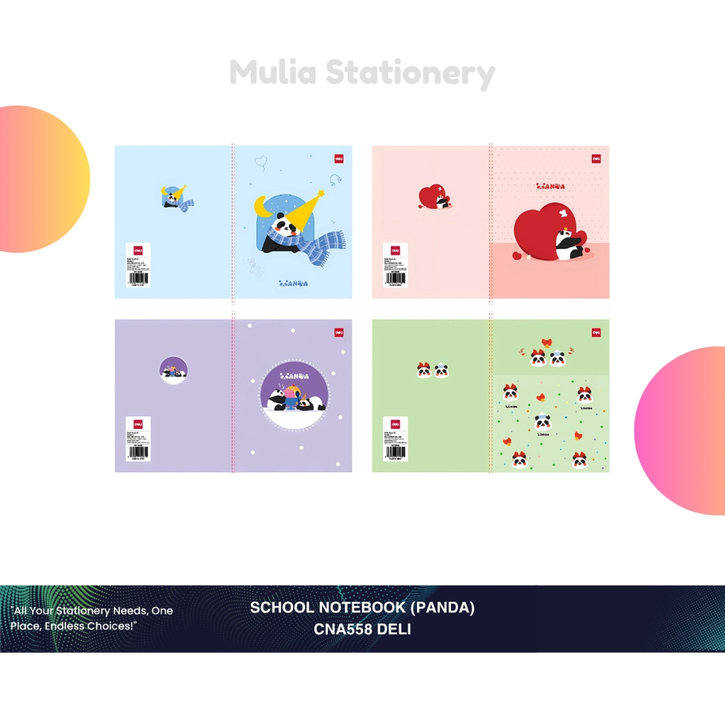 

(1 Pak isi 10) Buku Tulis Deli PANDA 58 Lembar CNA558 | Buku Tulis Sekolah - Sekolah & Kantor | Perlengkapan Sekolah