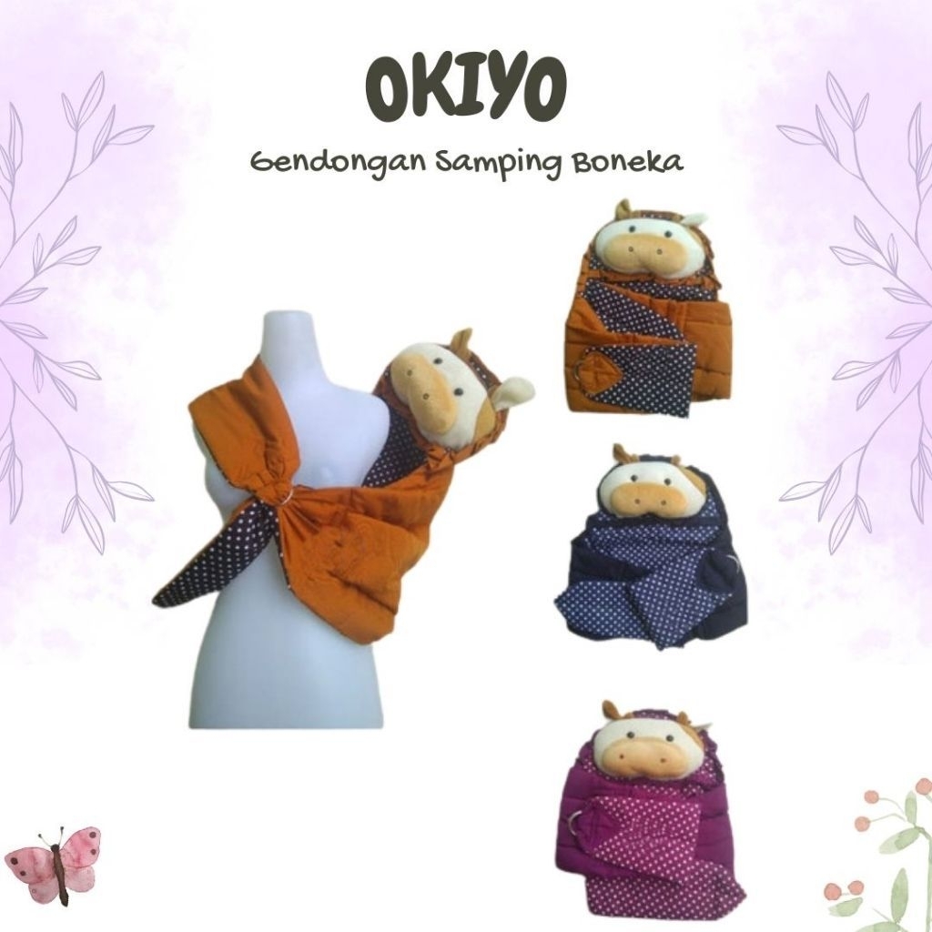 Gendongan samping bayi // gendongan okiyo boneka // gendongan samping topi