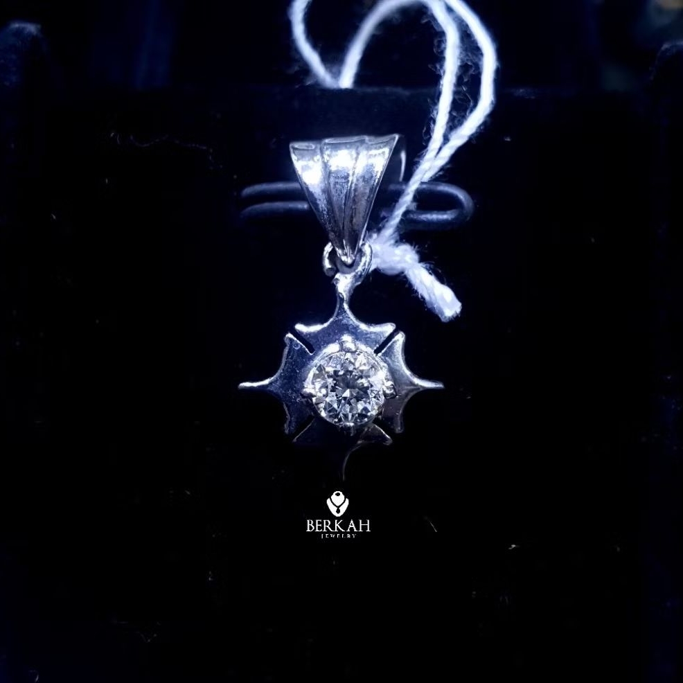 Liontin emas berlian asli 100% natural diamond FREE SERTIFIKAT keaslian