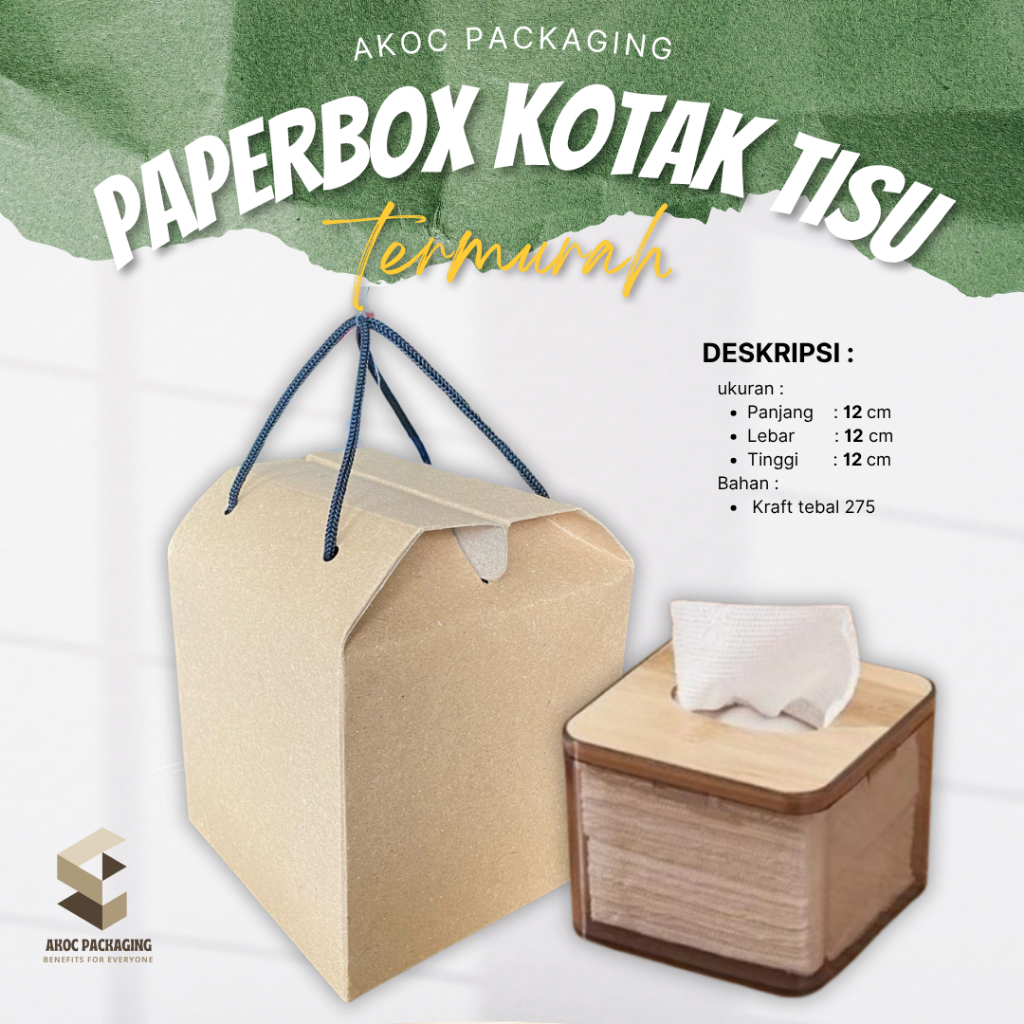 

paper box souvenir Kotak Tisu 12x12x12 gable box kraft souvenir gift birtday ulang tahun hampers Gable Box Large box souvenir