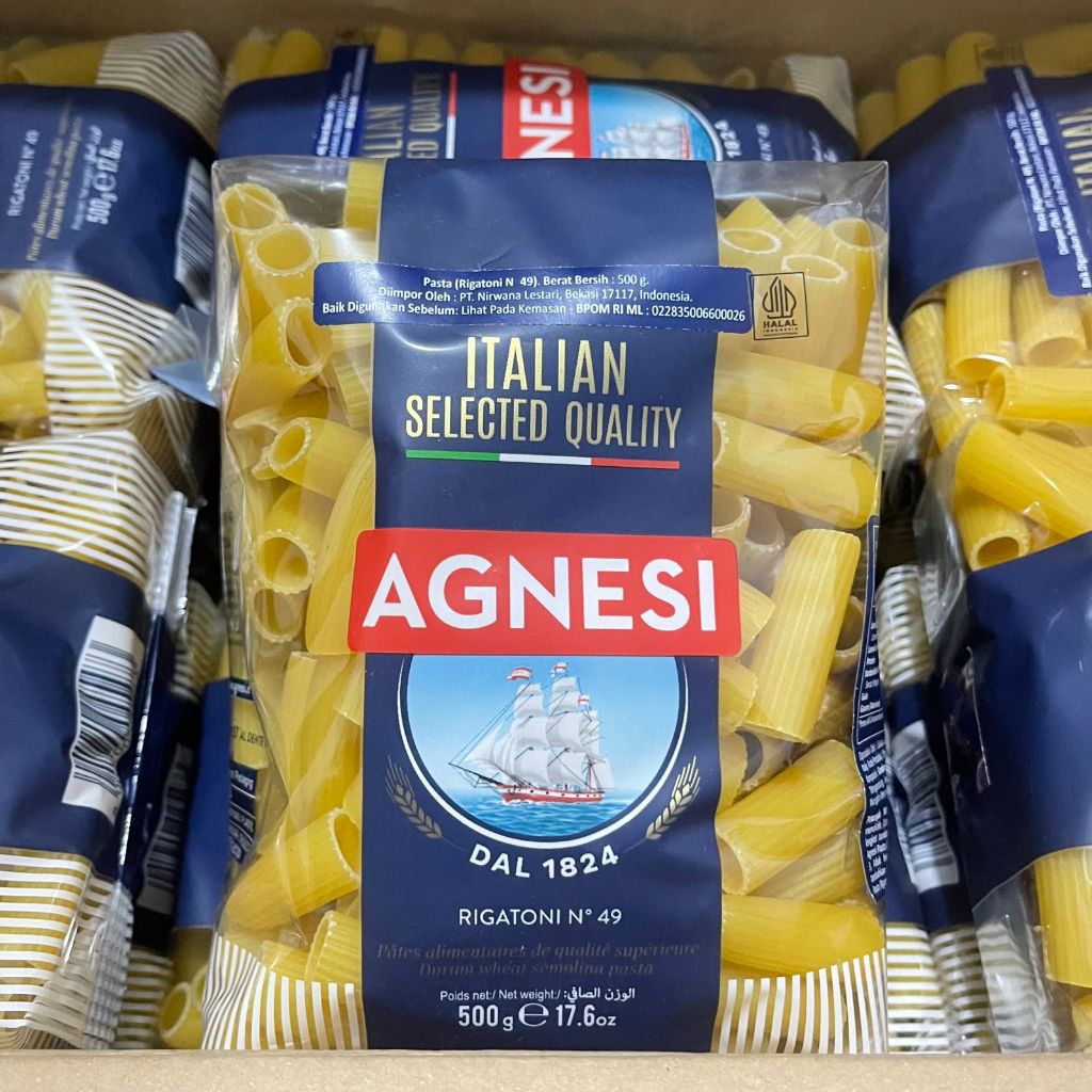 

Agnesi Rigatoni 500gr - Tabung Pasta- sameday/instant only