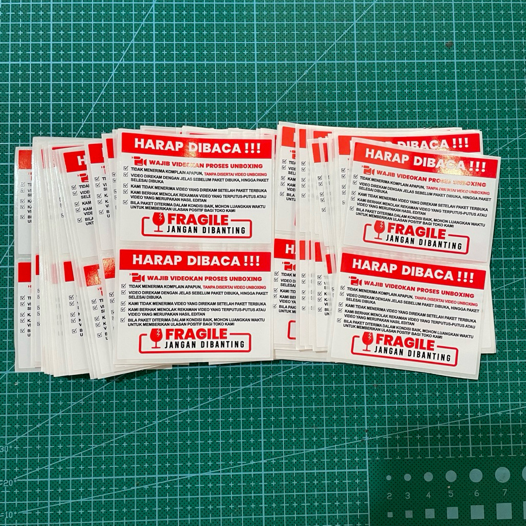 

[ READY STOCK ] 10lembar STICKER FRAGILE