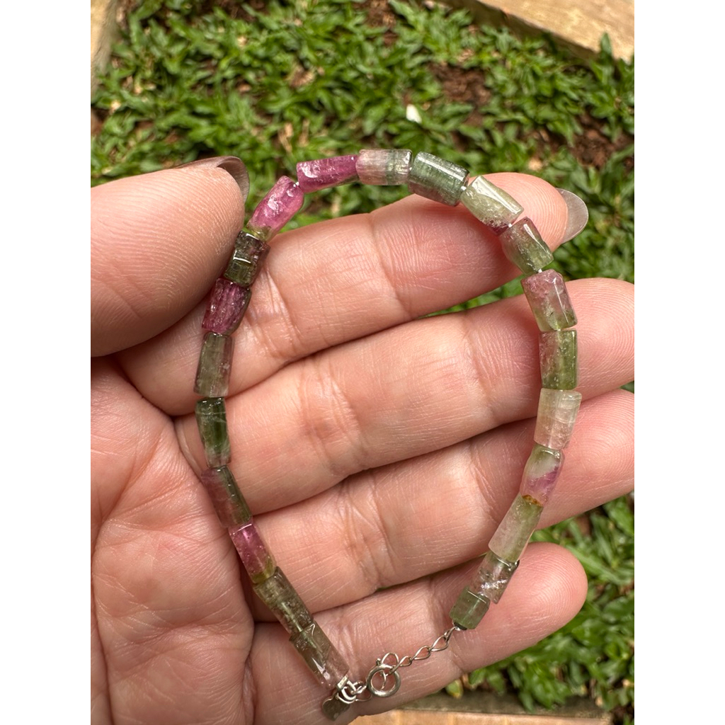 S925 watermelon tourmaline bracelet
