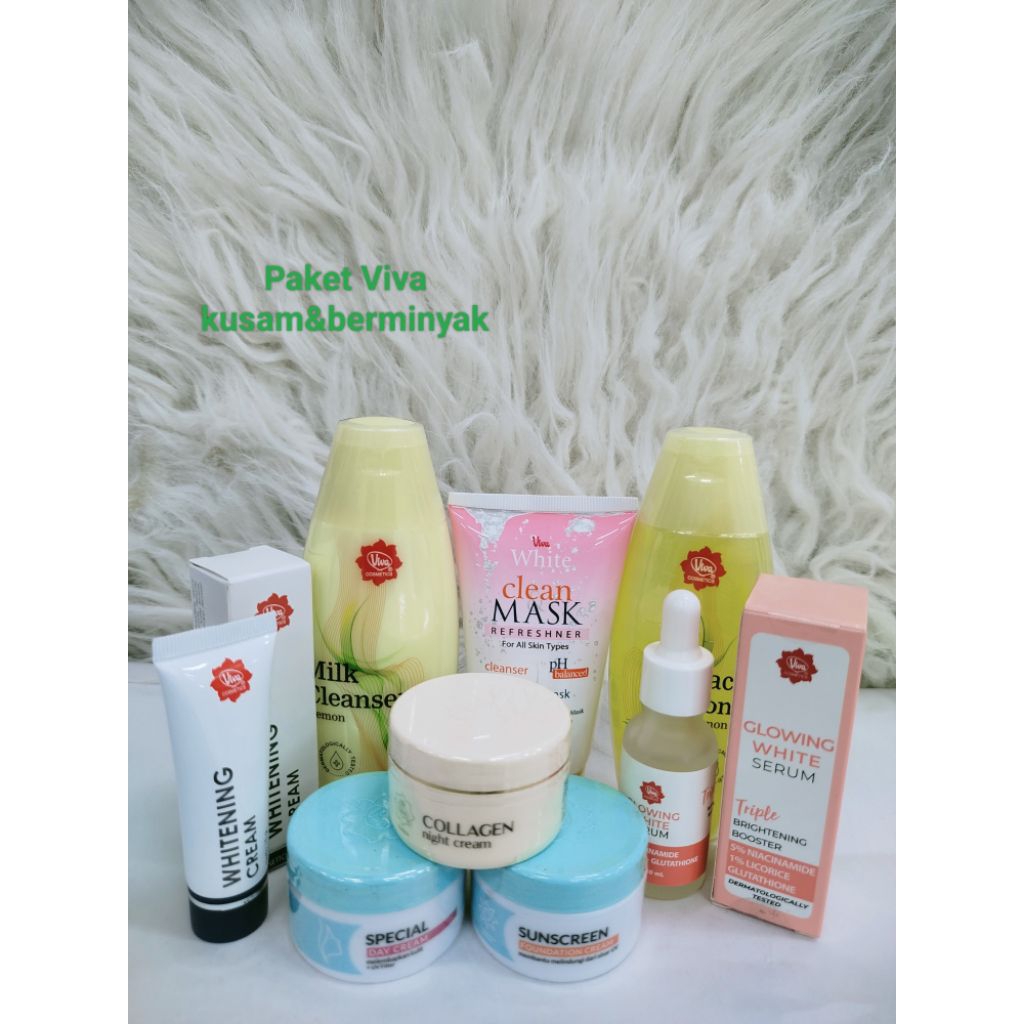 PAKET VIVA KULIT BERMINYAK&KUSAM/PAKET VIVA KOMPLIT/PAKET FLEK-KUSAM