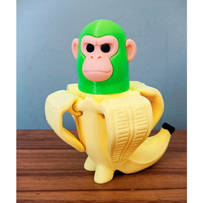 Mainan Artikulasi Boneka anomali simpansini Bananini/anomali simpansini bananini