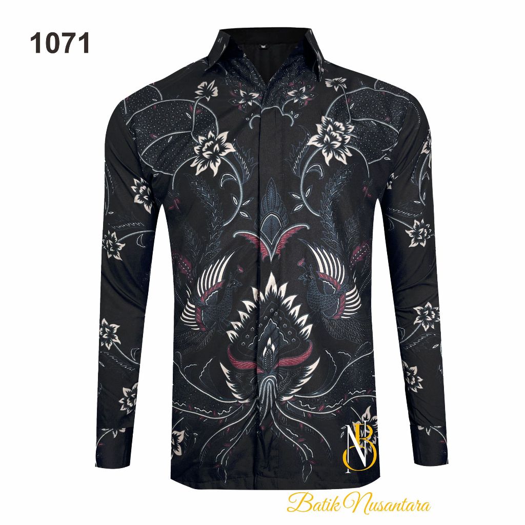 

Batik Nusantara Indonesia Kemeja Batik Slimfit Lapis Furing 1071 / Batik Pria
