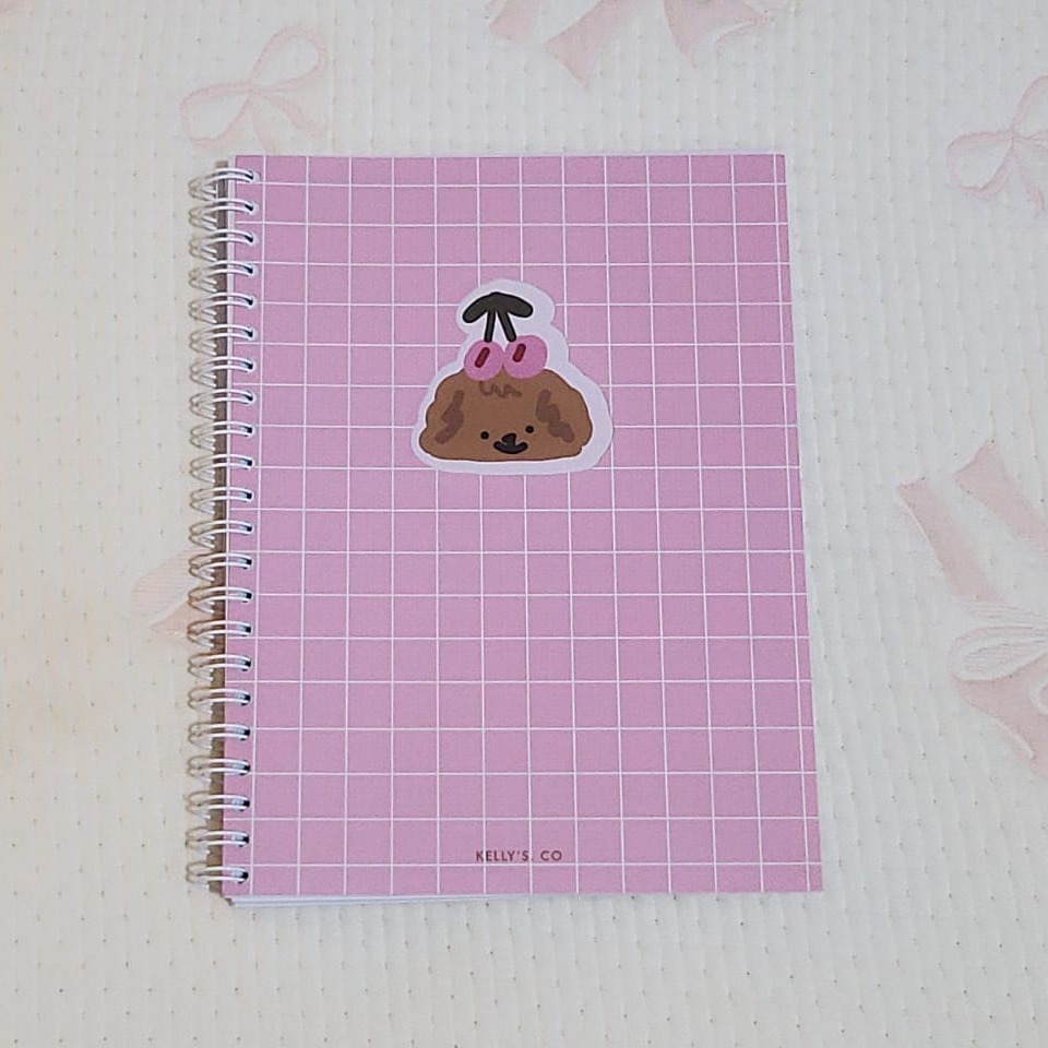 

kellysandco cherry on poodle notebook