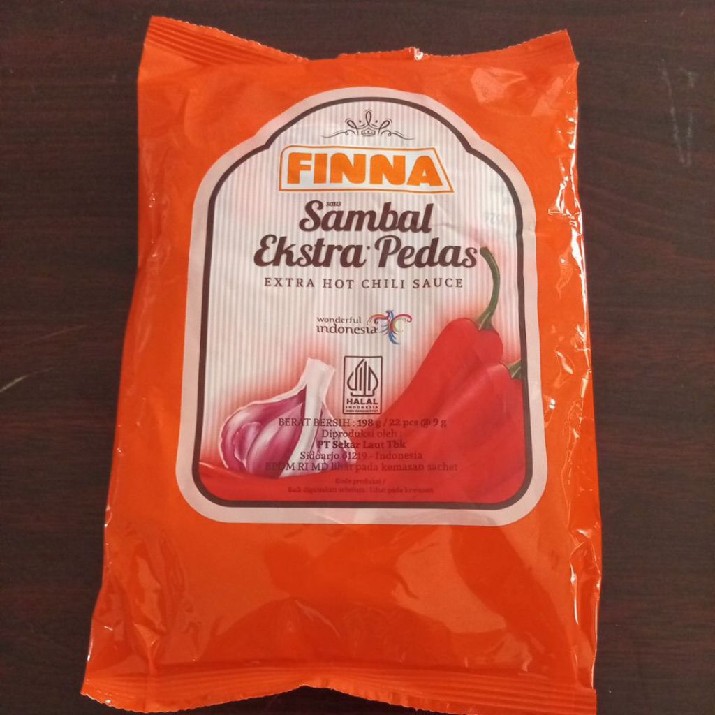 

Finna Sambal Extra Pedas Isi 22 pcs @9gr