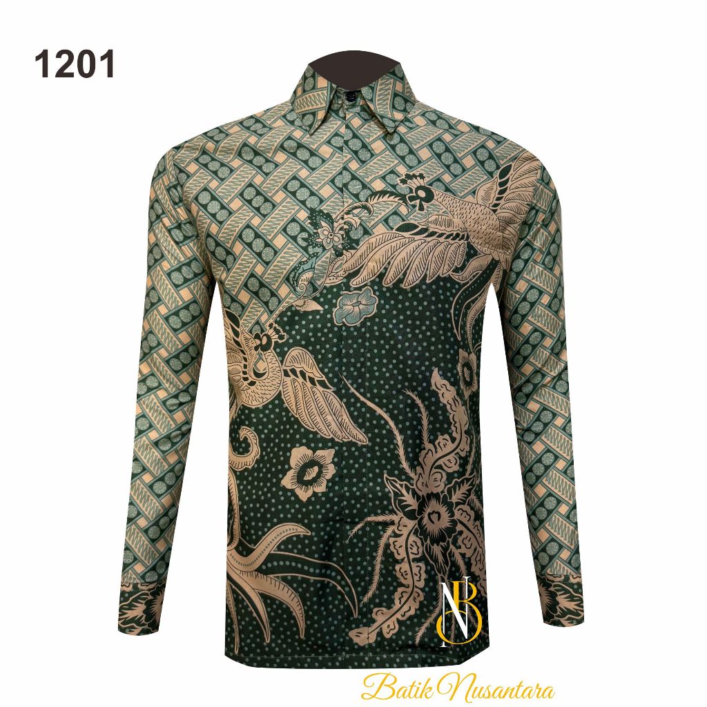 

Batik Nusantara Indonesia Kemeja Batik Slimfit Lapis Furing 1201 / Batik Pria