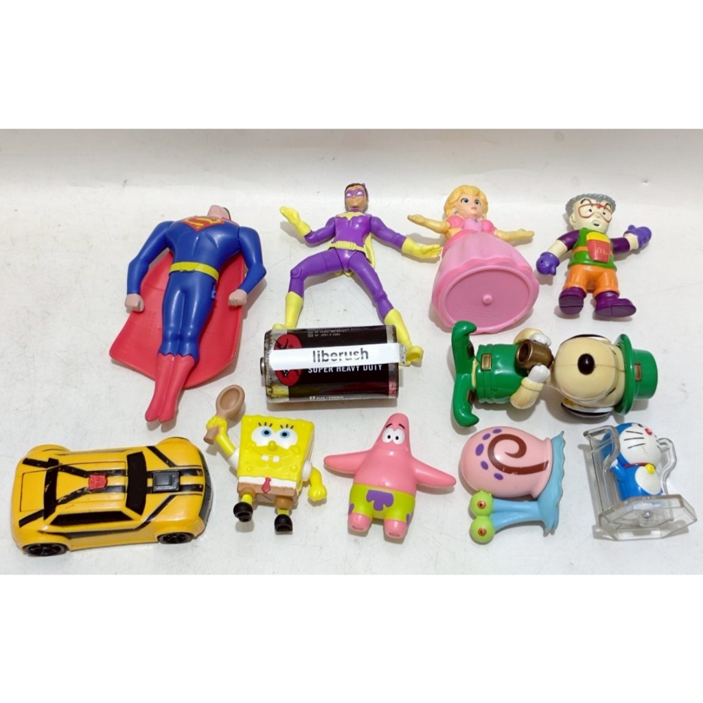 Set happy meals mcd dc superman batwoman peanuts snoopy world tour princess peach mr kiasu bumblebee