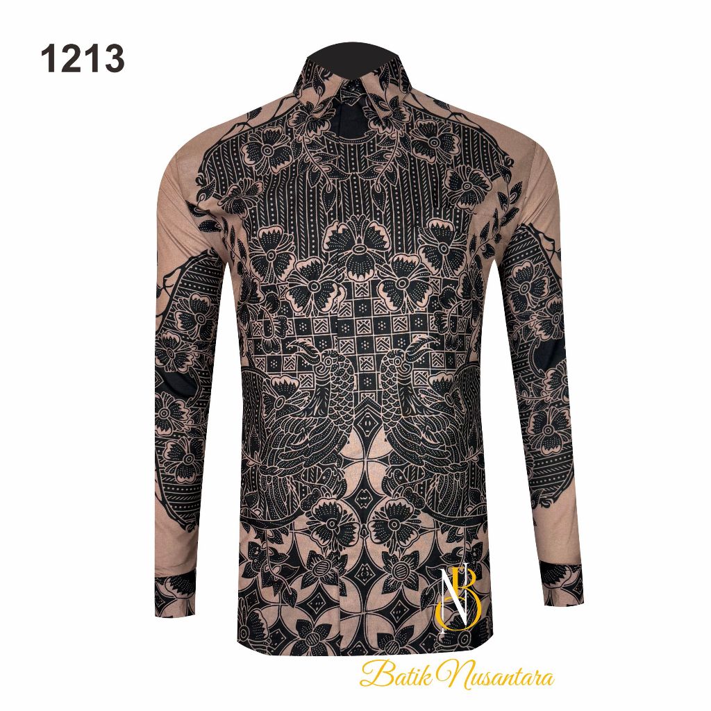 

Batik Nusantara Indonesia Kemeja Batik Slimfit Lapis Furing 1213 / Batik Pria