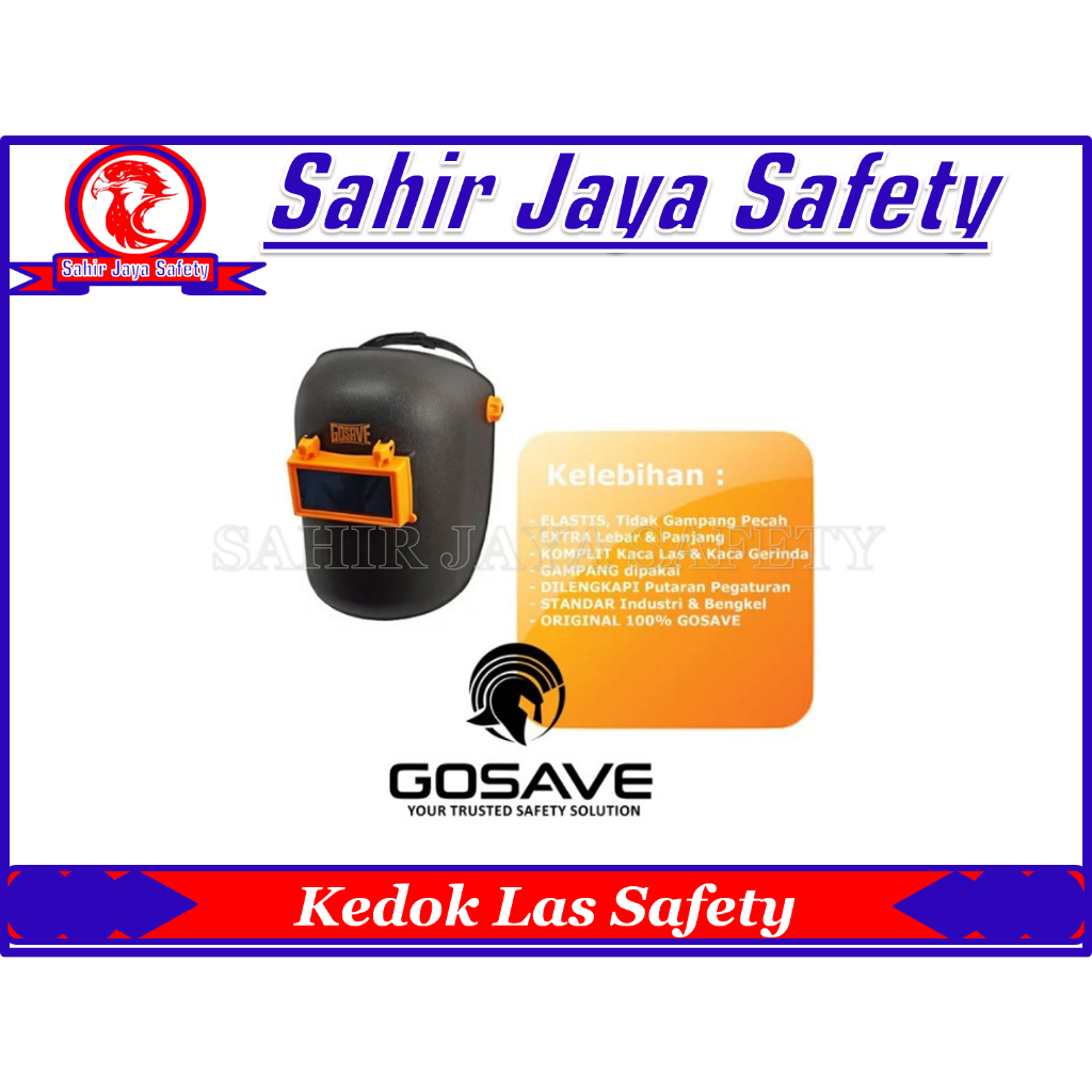 Kedok Las Gosave Face shield Welding Helmet Topi Las Topeng Las Gosave