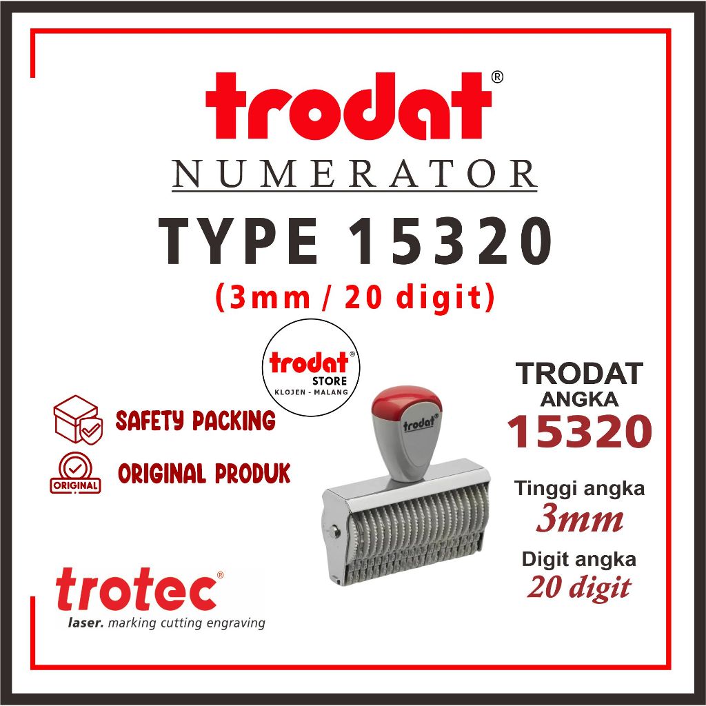 

Stempel Trodat 15320 (3mm 20digit) | STEMPEL TRODAT NUMERATOR (ANGKA DAN SIMBOL BISA DIPUTAR)