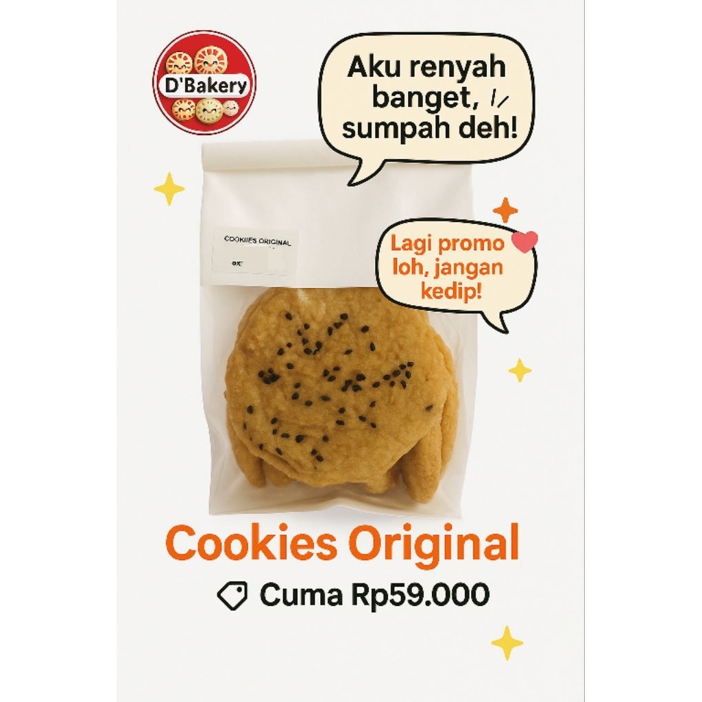 

Cookies original garing renyah / kue kering / cookies