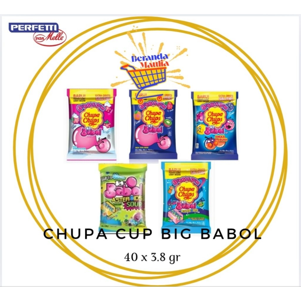 

Chupa Cups Big Babol permen karet isi 40pcs