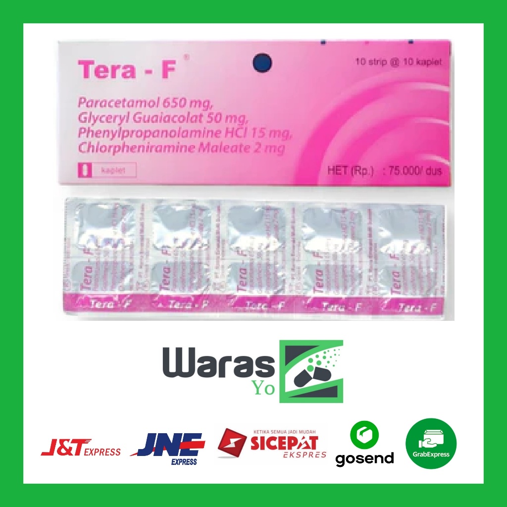 [SW] Tera-F Tablet Strip isi 10 Tablet - Obat Flu Batuk