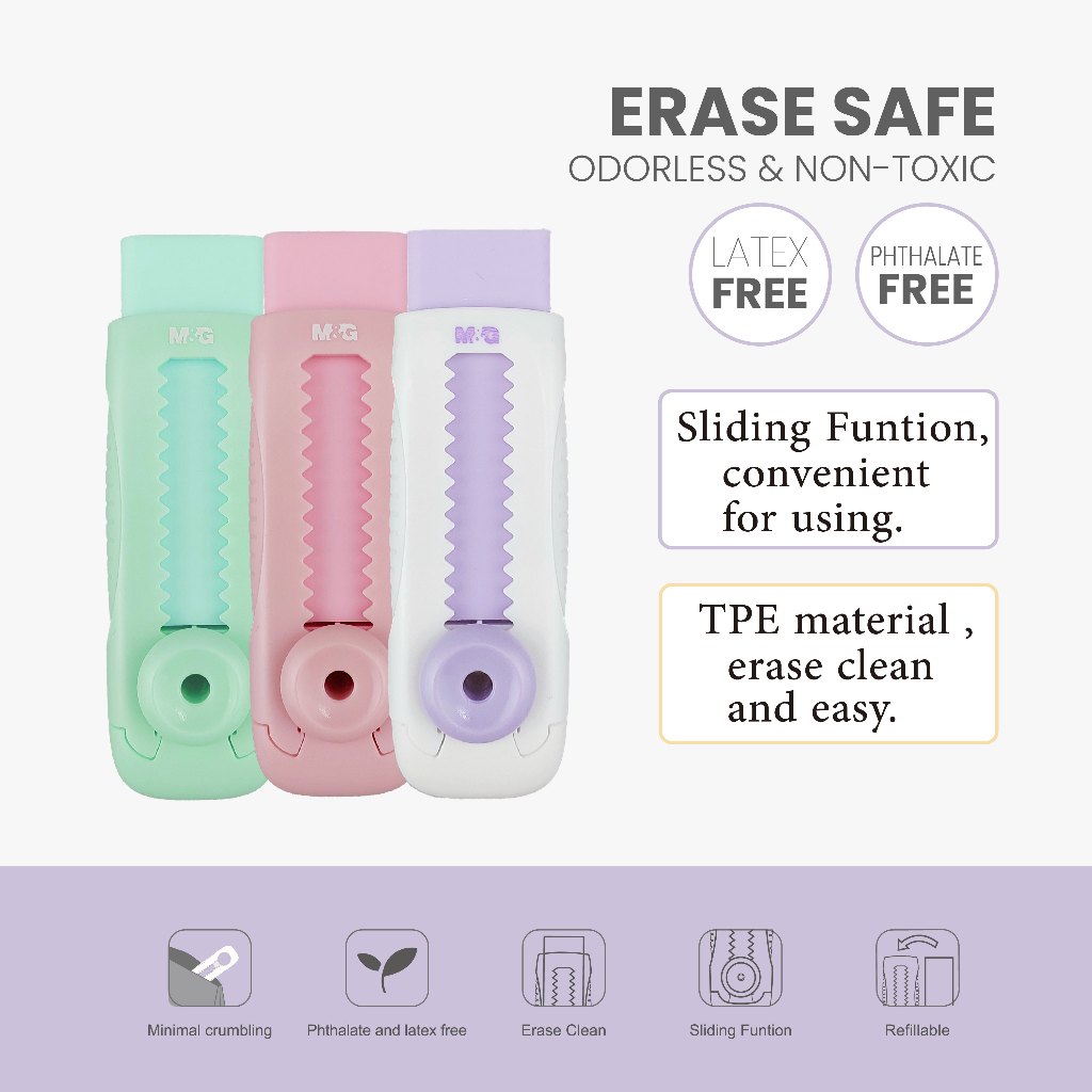 

M&G SLIDING RETRACTABLE ERASER PEN AXPQ4273