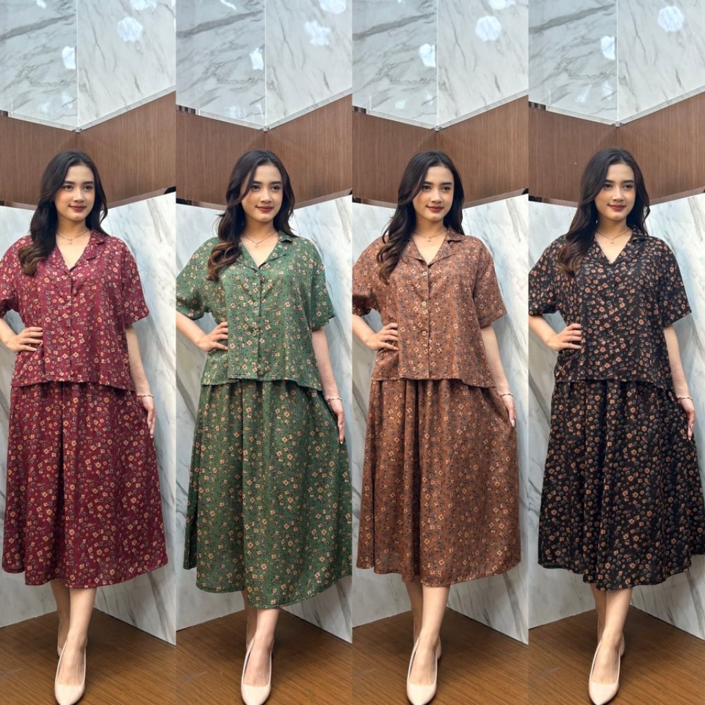 Set Rok Pendek Wanita/Setelan Rok Pendek