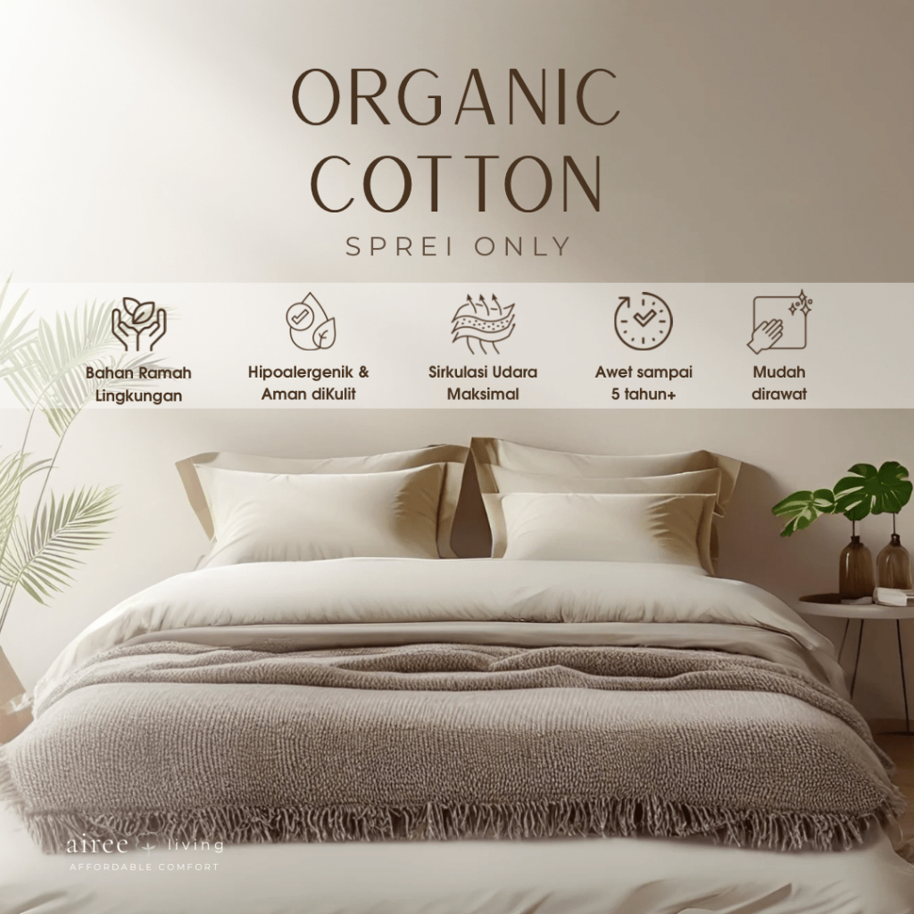 Sprei Katun Organik Premium | Organic Cotton Series