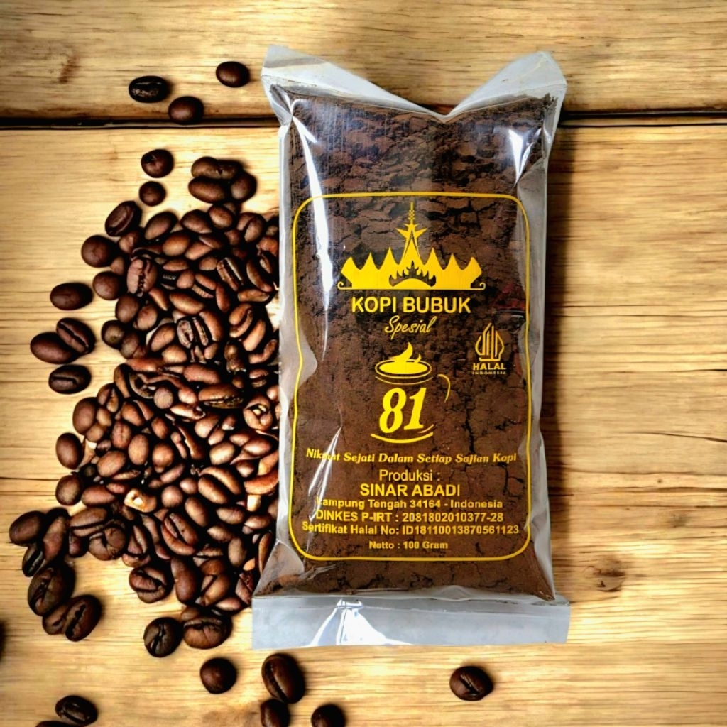 

Spesial Kopi Lampung | Kopi Bubuk Cap 81 Produksi Lampung 100gr / Kopi Bubuk / Kopi Lampung
