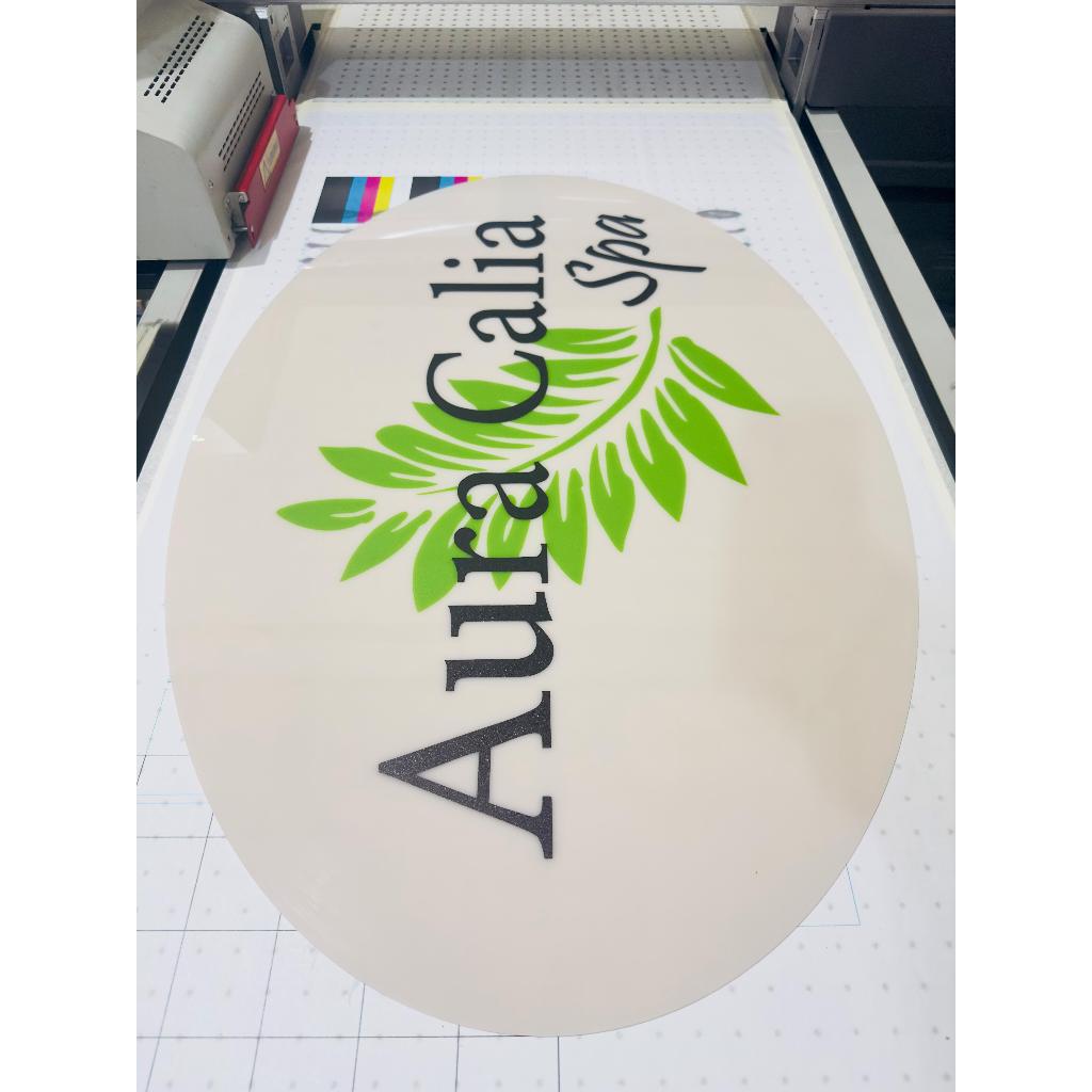Signboard Custom 85x60cm UV Print Laser Cut Acrylic