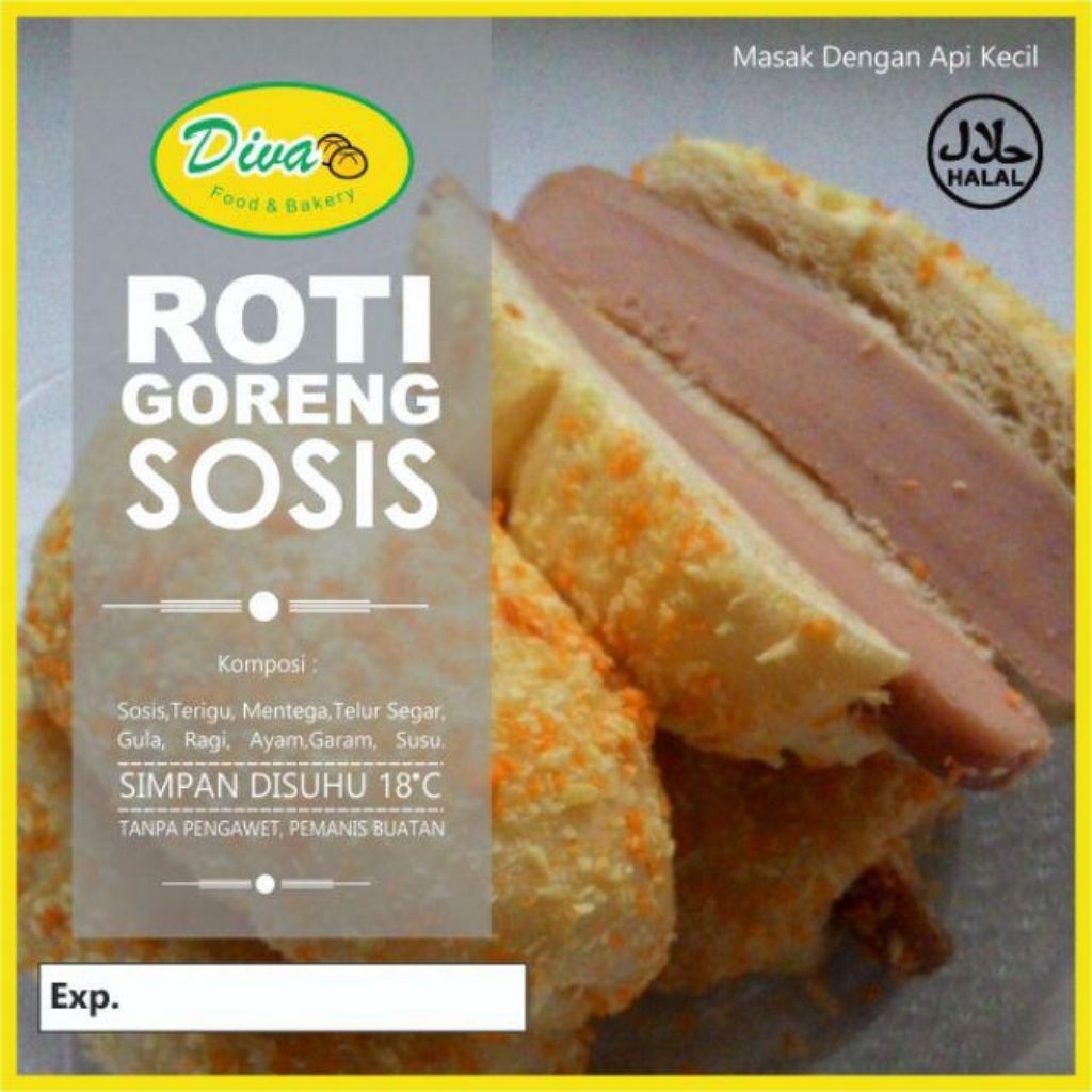 

Roti Goreng DIVA Sosis Isi 10 Pcs