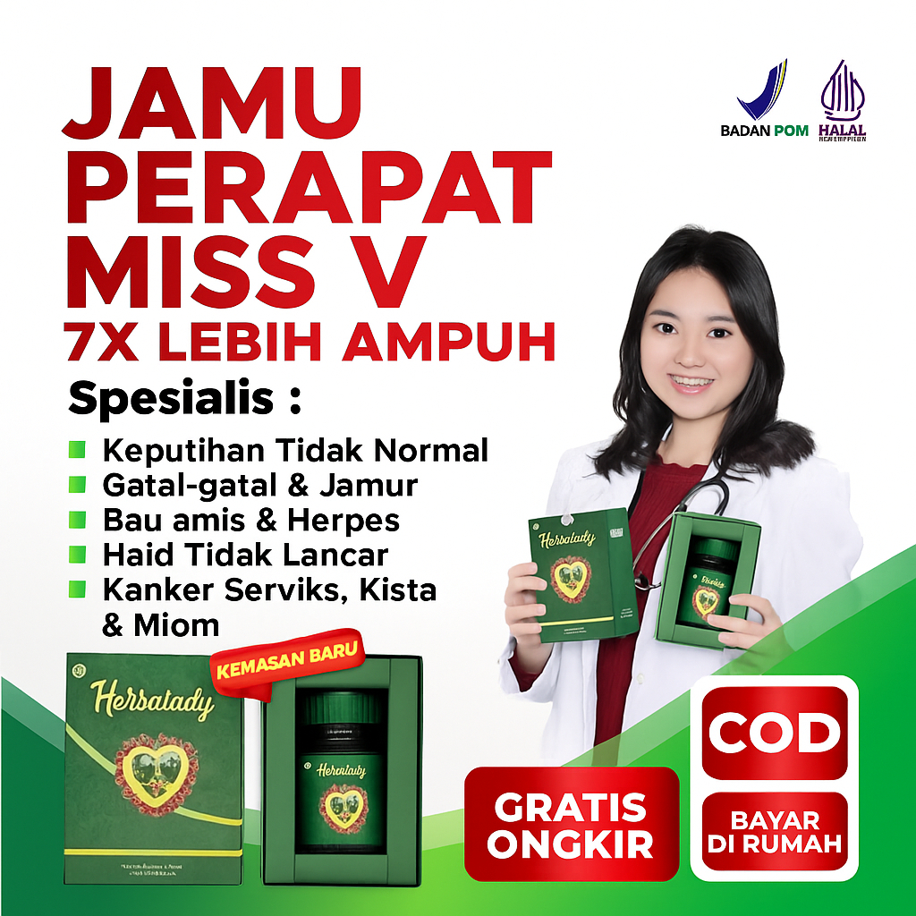 HERBALADY - JAMU RAPET PERAPAT VAGINA MISS V HERBAL ALAMI BPOM. ATASI MASALAH KEWANITAAN