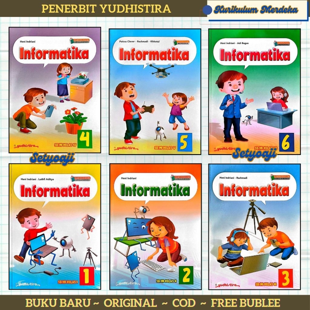Yudhistira Informatika SD/ MI Kelas 1 2 3 4 5 6 Kurikulum Merdeka