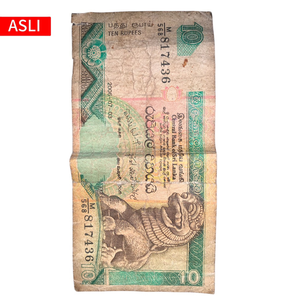 Uang Kuno 10 Rupee Sri Lanka – Asli & Bernilai Sejarah