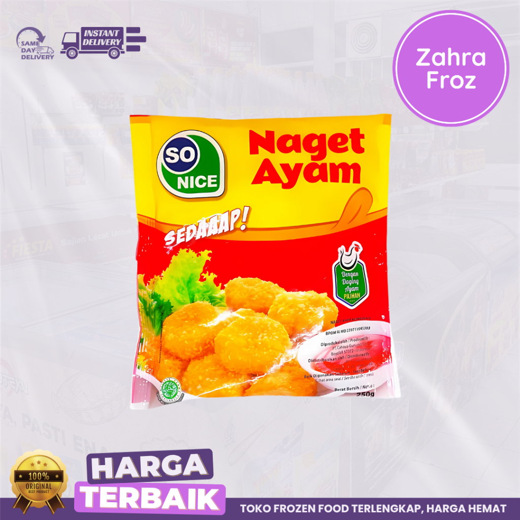 

SO NICE NAGET AYAM 250 GR |CHICKEN NUGGET|