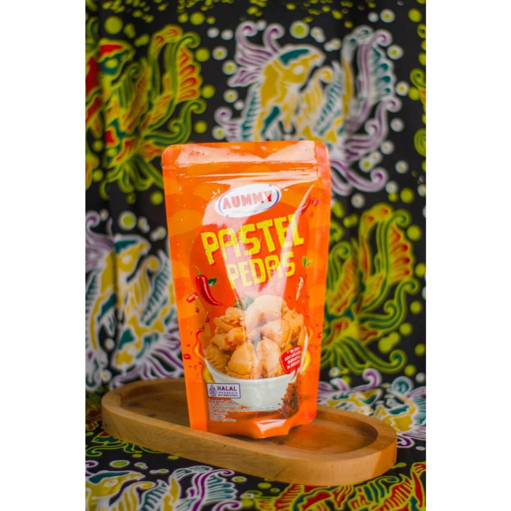 

Pastel Pedas AUMMY Kemasan Stand Up Pouch Zipper 200 Gram