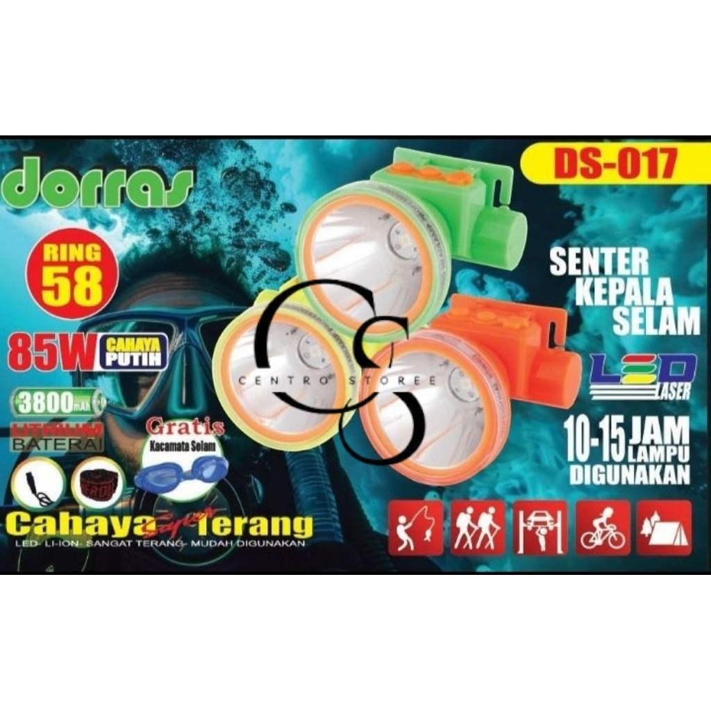 SENTER KEPALA SELAM DORRAS 50 WATT DS-016 / 85 WATT DS-017